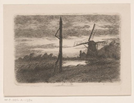 River Landscape with a Mill