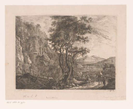 Italian landscape with figures