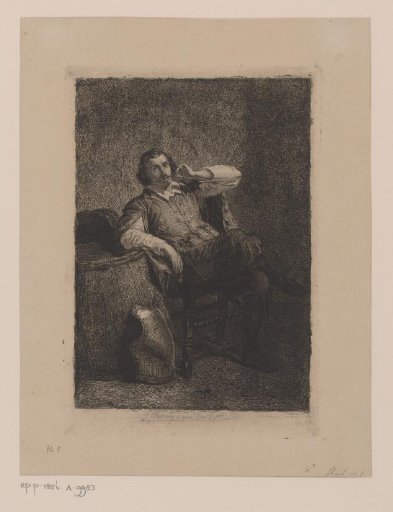 Resting soldier with a cuirass