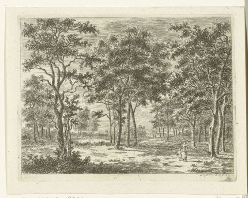 Landscape with a woman and a boy gathering sticks