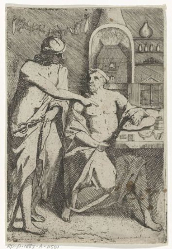 Mercury Giving Instructions to a Silversmith