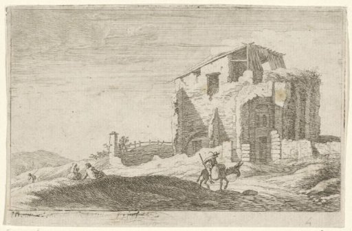 View of a Ruin with a Horseman