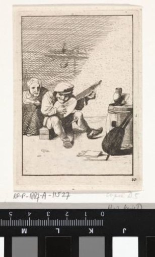 Peasant Playing the Lute