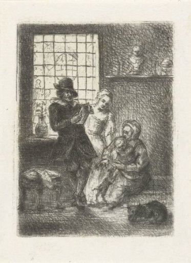Interior with a family