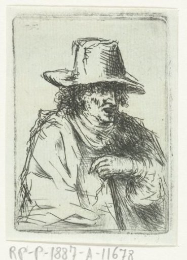Man with a Tall Hat and Cane
