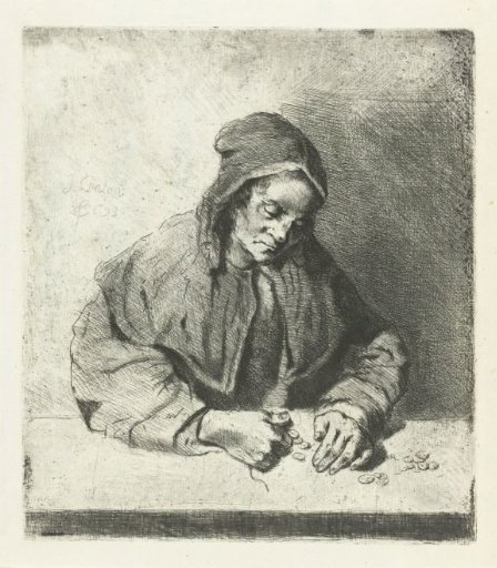 Woman counting money