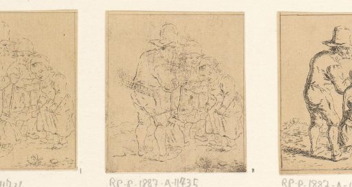 Family teaching a child to walk