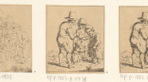 Family teaching a child to walk