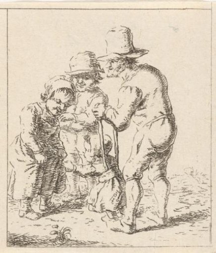 Family teaching a child to walk