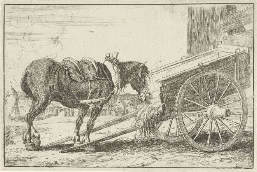 Horse by a cart