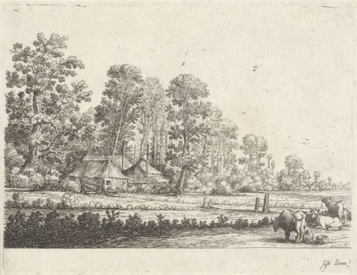 Farm with a milkmaid