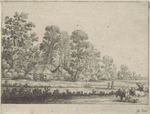 Farm with a milkmaid