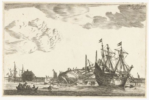 Two ships lying ready for repair