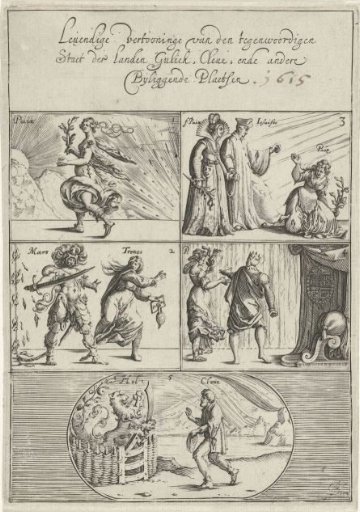 Emblematic Print Against the Truce and on the Guelders War, 1615