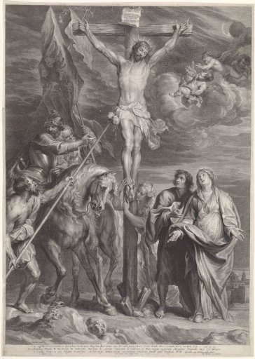 Christ on the Cross, with Mary, John, Mary Magdalene and Soldiers