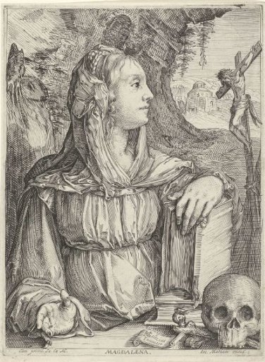 Penitent Mary Magdalene, in Profile