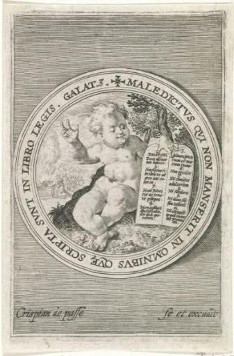 Putto with the Tables of the Law