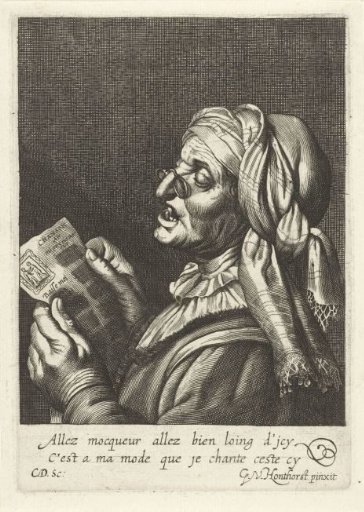 Old woman singing