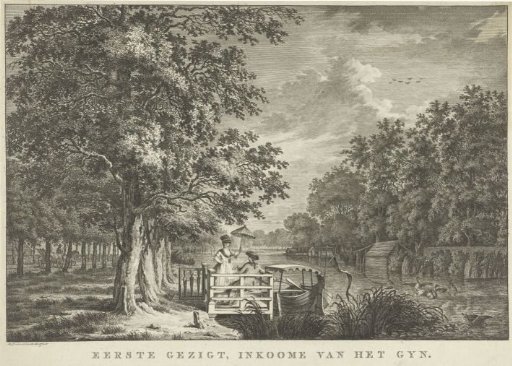 Landscape with a couple on the bank of the Gein