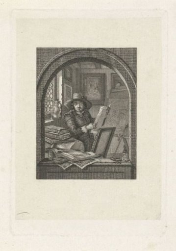 Painter in his studio