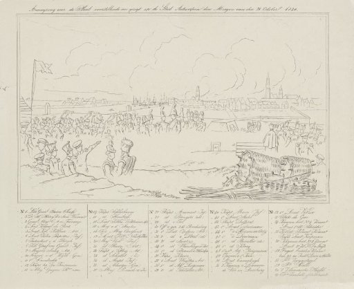 Instruction for the Print Depicting a View of the City of Antwerp on the Morning of 28 October 1830