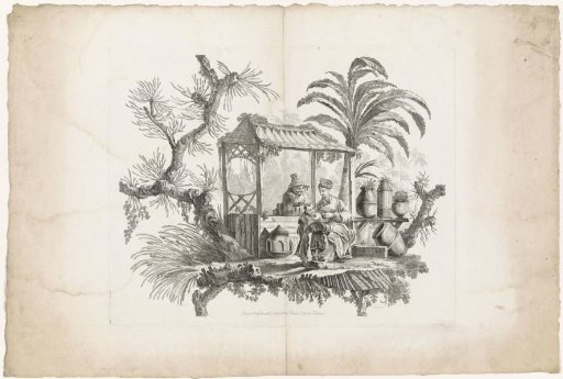 Chinese family at a canopy surrounded by vegetation