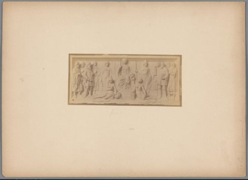 Photographic reproduction of a frieze with personifications by Franciscus van Camp