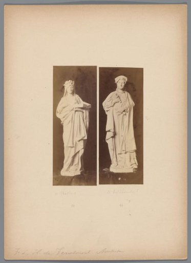 Photographic reproductions of the sculptures History and The Art of Sculpture by Franciscus van Camp