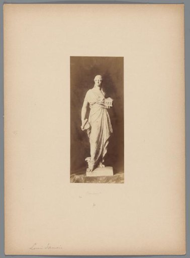 Photographic reproduction of the sculpture The Art of Architecture by Louis Samain