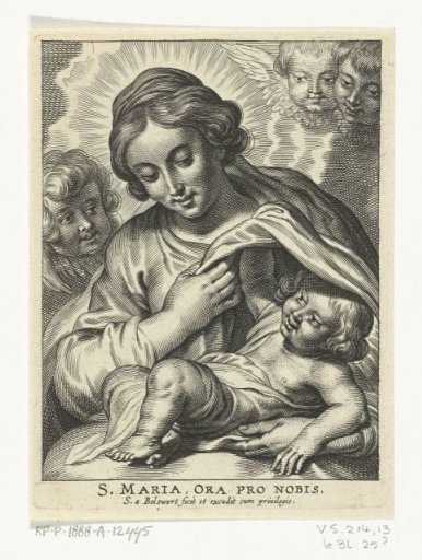 Mary with Child and cherubim