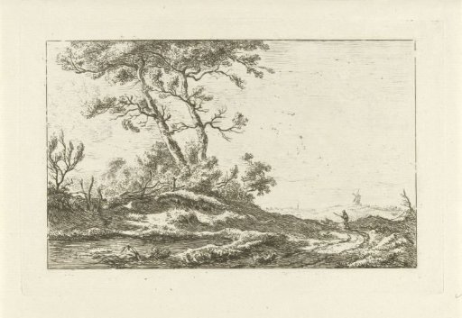 Shepherd on a country road