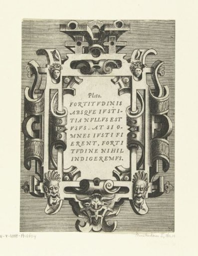 Cartouche with a quotation from Plato