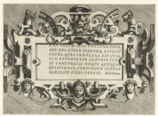 Cartouche with a quotation from Cicero