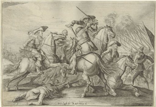 Five Riders in Combat