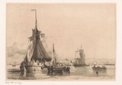 Large fishing boat on the Scheldt