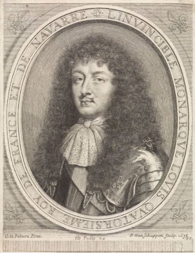 Portrait of Louis XIV, King of France, with knotted lace cravat