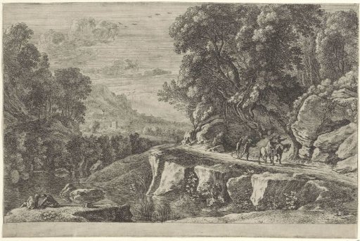 Landscape with two riders