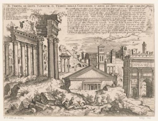 View of the Roman Forum in Rome, from the Capitoline Hill