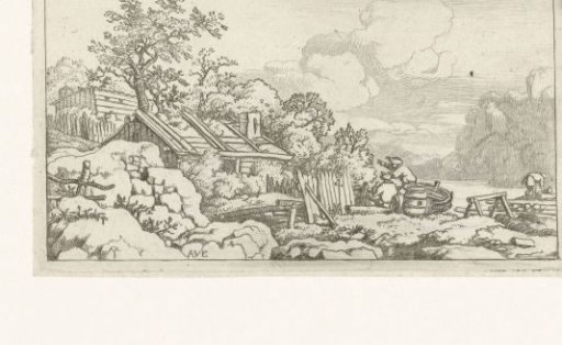 Landscape with scaffold
