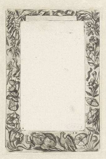 Frame with a Blank Scroll at the Top