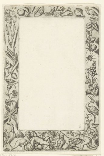 Frame with Three Playing Children at the Bottom