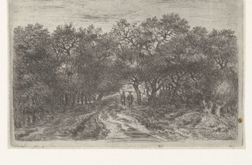 Forest Path with Two Figures