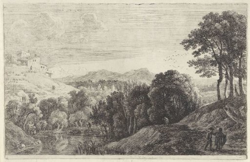 Landscape with sunset