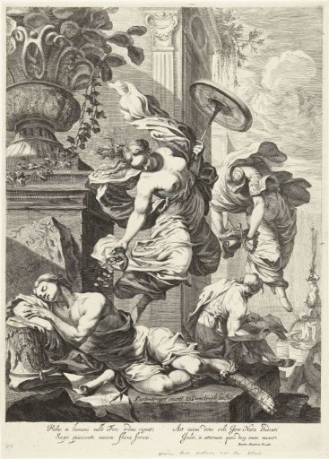 Allegorical representation with Fortuna and Science