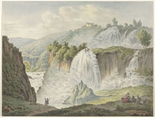 View of the waterfalls of Tivoli