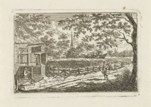 Country Road with Two Figures