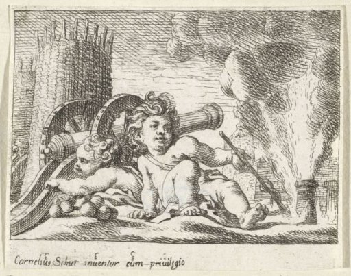 Two children with cannons
