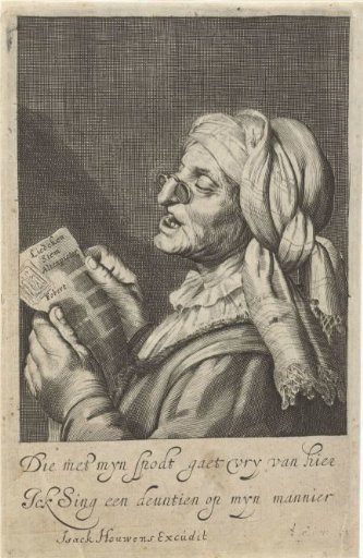 Old woman singing