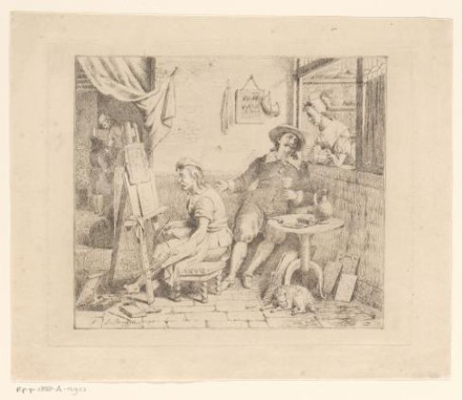 Joos van Craesbeeck and Adriaen Brouwer in Craesbeeck's studio
