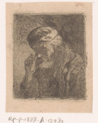 Old Man with Hand at His Nose
